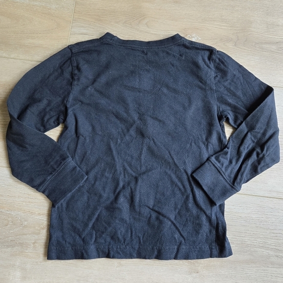 Set of 2 Long Sleeve Little Boy Shirts Small 6 / 7 EUC Navy Black - Picture 6 of 12